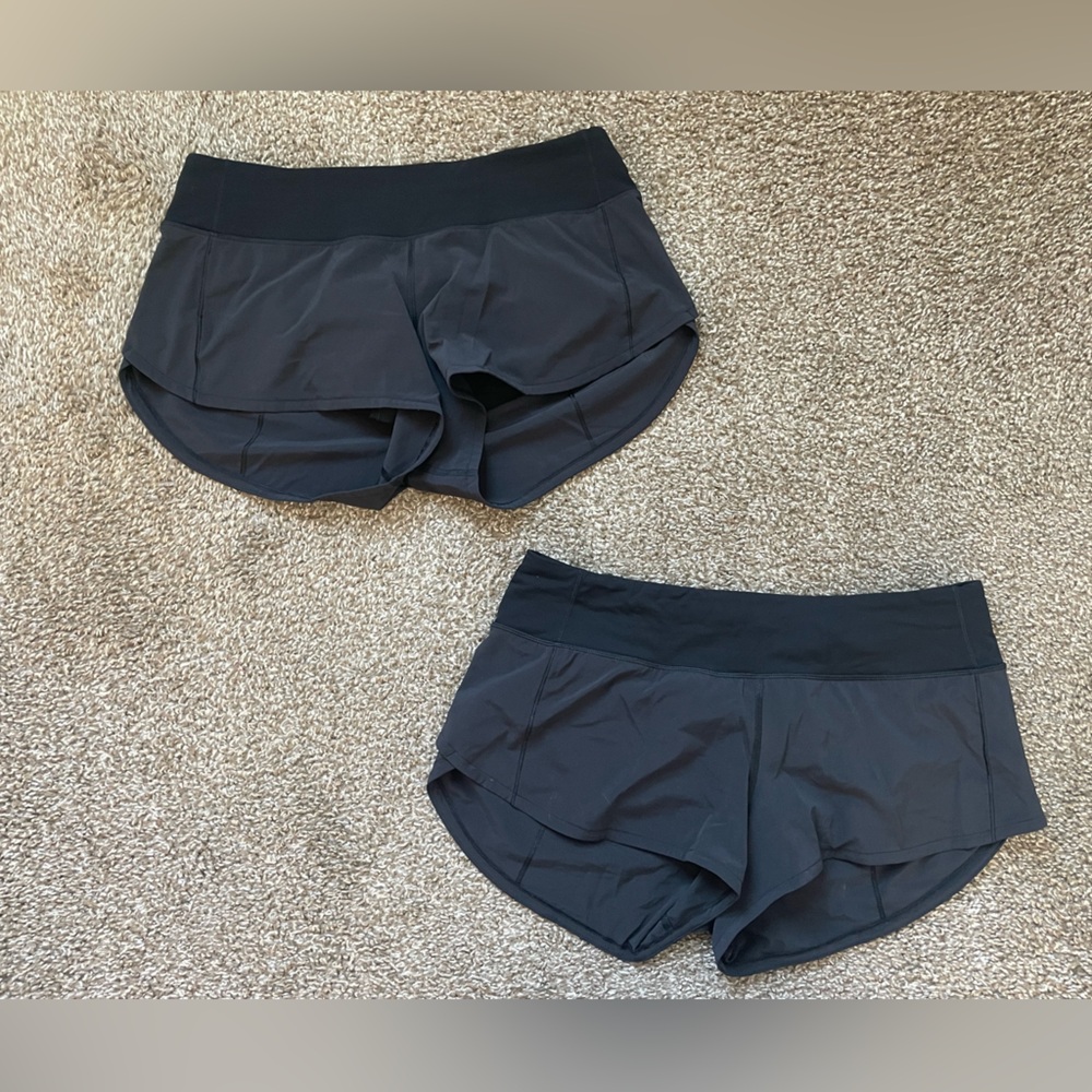 Lululemon Athletica Black Speed-Up Shorts
